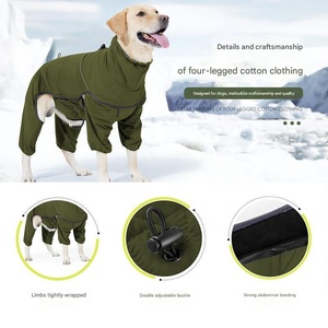 मिनेर्वा बनाने वाली शीतकालीन आउटडोर फ्लेक्स चिंतनशील वाटरप्रूफ टर्बोलनेक एडजस्टेबल पालतू जानवर के लिए डबल लेयर कोट जैकेट - Product Image 4