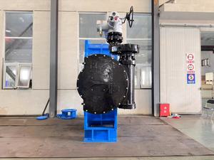 DN2600 PN10 DI QT450 Doppelt Exzentrisches Doppelflansch-Absperrventil mit Elektrischem Antrieb - Product Image 4