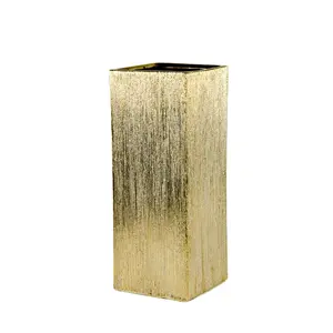 Toptan ucuz 6ft tall altın geometrik seramik vazo