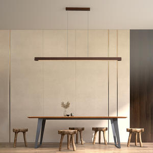 Lampes suspendues en <span class=keywords><strong>bois</strong></span> modernes Lustres à led en <span class=keywords><strong>bois</strong></span> minimalistes Lampe à main pour salle à manger, bureau, bar, luminaire à <span class=keywords><strong>suspension</strong></span> - Product Image 2