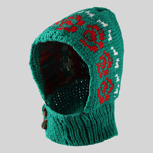 Chapeau en tricot pour femme, tendance, automne-hiver, chaud, thermique, motif rose, fête, shopping, voyage - Product Image 2