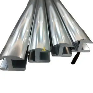 Profil Ekstrusi Aluminium Dipoles Terang Atas untuk Ruang Mandi Mandi Penutup Kaca Saluran H Aluminium Saluran U