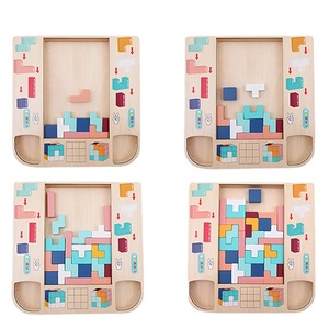 Jeu de puzzle d'intelligence classique Montessori pour enfants, jeu de réflexion <span class=keywords><strong>Tangram</strong></span>, jouets éducatifs en bois, blocs russes pour enfants - Product Image 6