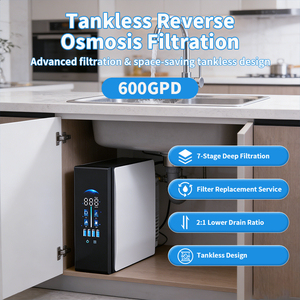 ระบบ<span class=keywords><strong>กรอง</strong></span><span class=keywords><strong>น้ำ</strong></span>อัลคาไลน์แบบออสโมซิสย้อนกลับ 7 ขั้นตอน Purey 600 GPD สำหรับติดตั้งใต้ซิงค์ในบ้าน - Product Image 2