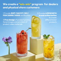LIFEWORTH Sachets de poudre d'électrolytes sans sucre Complément d'hydratation Mélange pour boisson