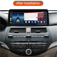 Navegador GPS para Automóvil con Pantalla QLED de 12.3'' y Resolución de 1920*720, Sistema Android, Compatible con Honda Accord 2008 2009 2010 2011 2012, con Soporte para SWC, BT y DSP