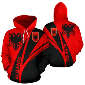 Sweat-shirts et pulls à capuche pour hommes avec motif drapeau et carte de l'Albanie, impression aigle, survêtements de <span class=keywords><strong>mode</strong></span>, hauts de sport à capuche pour hommes - Product Image 1