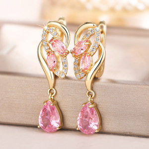 Orecchini Pendenti a Goccia Rosa Dolce per Donne, Eleganti Accessori per Orecchie da Indossare Quotidianamente, per Outfit Casual e Regalo - Product Image 2