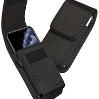 Étui universel vertical en nylon pour téléphone portable, sacoche de ceinture en cuir, étui en tissu Oxford avec clip de ceinture, pochette pour téléphone portable pour iPhone 18 17