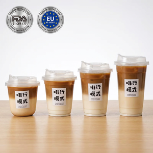 Vasos de Plástico PET Ecológicos WELPACK con Logotipo Personalizado, Certificación BRC, Vasos Desechables Transparentes para Llevar, para Jugos, 12oz, 16oz, 24oz, 90mm - Product Image 5