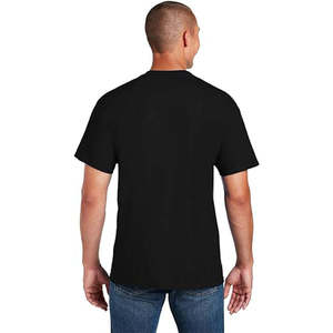 Camiseta de manga corta de verano personalizada para hombre, 100% algodón puro, corte holgado, cuello redondo, color liso, tejido de punto - Product Image 3