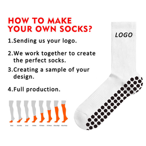 Échantillons gratuits Chaussettes de sport originales personnalisées pour hommes Conception personnalisée Semelle antidérapante Chaussettes antidérapantes Medias Antideslizante Futbol - Product Image 5