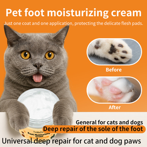 Crème pour pattes <span class=keywords><strong>de</strong></span> chien et chat en gros, sûre pour les animaux, aux ingrédients naturels, crème douce pour les pattes pour apaiser et protéger les coussinets secs, formule personnalisée bienvenue - Product Image 6
