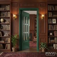 Kit de porte vintage pour armoire de chambre à coucher en bois massif à six panneaux, couleur personnalisée, style classique, pour usage commercial