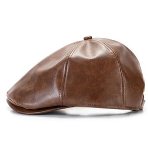 Cappello Piatto da <span class=keywords><strong>Donna</strong></span> in Pelle PU Stile Vintage Elegante Morbido e Confortevole Disponibile in Diversi Colori - Product Image 6