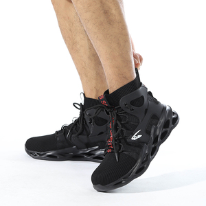 Zapatos de seguridad a la moda para hombre, calzado de trabajo informal, transpirable, con punta de acero, para entrenar - Product Image 4