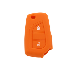 Vente flash - Housse de clé de voiture en silicone souple, anti-chute, élégante, écologique, imperméable, style flip, 2 boutons, pour <span class=keywords><strong>Toyota</strong></span> - Product Image 5