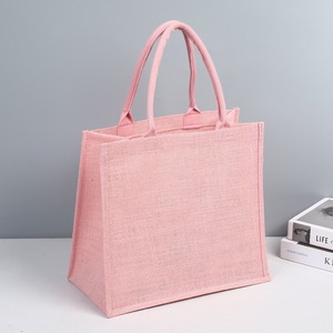 <span class=keywords><strong>Borsa</strong></span> per la Spesa in <span class=keywords><strong>Juta</strong></span> Rosa Personalizzabile, Riutilizzabile e Resistente, Ideale per Regali e Spiaggia - Product Image 2
