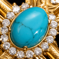 Collier pendentif en argent sterling 925 plaqué or avec turquoise naturelle, vente en gros, bijoux fantaisie bohèmes pour femmes