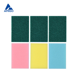 Amigo <b>Sponge</b> Dishwashing Pad Rectangle Thickened Kitchen Cleaning Cloth Lint Free - Product Image 4