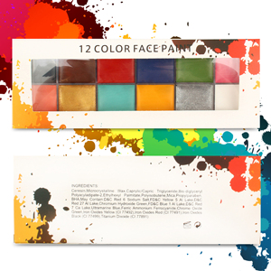Kit de <span class=keywords><strong>peinture</strong></span> corporelle lavable et à base d'eau de haute qualité, <span class=keywords><strong>peinture</strong></span> corporelle professionnelle colorée pour le visage et le corps - Product Image 3