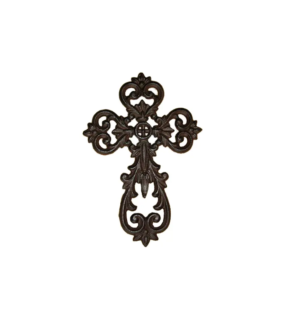 卸売LEVERT鋳鉄宗教装飾クロス壁装飾素朴な西洋の国ヘビークロスコレクション