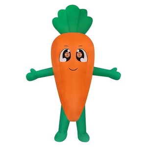 Disfraz de Zanahoria para Adultos, Divertido Disfraz de Frutas y Verduras Naranjas para Halloween, Cosplay, Pascua, Unisex - Product Image 6