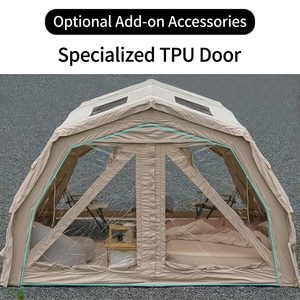 Tente Gonflable Modulaire Hub Station Monocouche Quatre Saisons pour Camping Familial 360x380x270cm en Tissu Coton Grand Espace Montage Rapide - Product Image 1