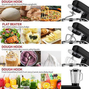 Wholesale Large Capacity 1000w 5l Muli Function 3 in 1 Stand Mixer with Meat and Blender Accessories - Product Image 4