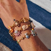 Groothandel Cartoon Dieren DIY RVS Charms Armband Beer Pinguïn Vos Kat Schakelketting Armband