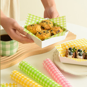 Nhà sản xuất của phân hủy sinh học tráng greaseproof phục vụ giấy đầy màu sắc hình dạng hình chữ nhật cho bánh mì & Cookie Gói - Product Image 4