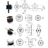 Protecteur thermique à réinitialisation automatique KSD301 250V/10A/16A, interrupteur thermostat bimétallique pour la protection contre la surchauffe électrique