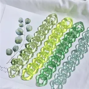 Chaveiro acrílico de plástico com alça, chaveiro acrílico transparente, arco-íris com corrente acrílica, 2020