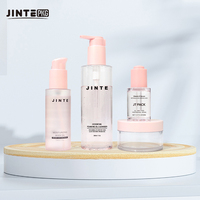 Flacons pompe transparents en PET rose clair de luxe 100ml 150ml 200ml pour emballage cosmétique et soins de la peau, flacons pompe transparents en plastique pour huile corporelle