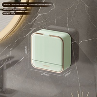Boîte à savon murale en plastique sans perçage, porte-savon étanche, anti-poussière, conteneur de rangement pour salle de bain