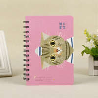 Cuadernos/Agendas de Hojas Sueltas con Cubierta de Papel B6, Diseño de Gato de Dibujos Animados, Encuadernación Térmica, Venta al Por Mayor, Impresión de Logotipo Personalizado, Disponibles en Stock