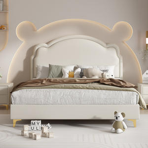 <span class=keywords><strong>Lit</strong></span> simple pour filles en tissu premium et bois massif-Holstered avec coussin en peluche <span class=keywords><strong>Lit</strong></span> simple pour enfant <span class=keywords><strong>Lit</strong></span> d'enfant - Product Image 3