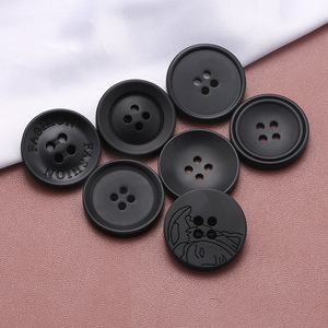 Nút nhựa Bốn Mắt màu đen khâu tay áo nút nhựa tròn cho quần áo - Product Image 3
