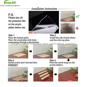 Grande vitrine pliable en acrylique transparent avec éclairage LED pour le rangement de vêtements, personnalisable, sur comptoir, facile à assembler, autoportante - Product Image 5