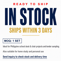 En stock aux Philippines, mobilier scolaire de conception moderne, bureau et chaise en plastique pour élèves du primaire, table d'école individuelle pour une seule personne, pour une utilisation en classe