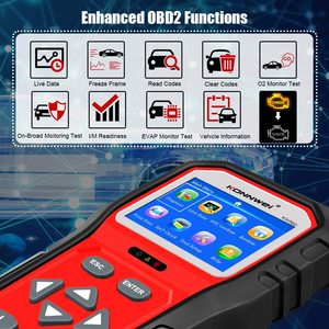 KW860, la máquina de diagnóstico de vehículos portátil más vendida, reinicia la luz de advertencia del motor, datos en tiempo real, herramientas de diagnóstico OBD2 para vehículos de 12 V - Product Image 4