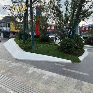 Nuevo Jardinera de Fibra de Vidrio UHPCGRC Magic Stone, Blanca, Personalizada, para Proyectos de Jardinería, Diseño Curvo Irregular - Product Image 1