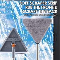 Ensemble de serpillière multifonctionnelle 360 rotative en microfibre Chenille pour mur et sol, pliable, triangulaire et triangulaire.