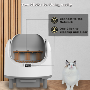 Litière Intelligente pour Chat en Promotion : <span class=keywords><strong>Bac</strong></span> <span class=keywords><strong>à</strong></span> Litière Automatique Auto-Nettoyant pour Chats – Sans Bêchage, Litière Intelligente pour Chats - Product Image 2
