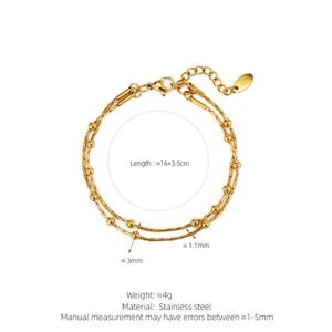 Tarnish Free Waterproof Cute 316l Stainless Steel Jewlery 14k 18k <b>Gold</b> Plated <b>Bracelet</b> Dainty <b>for</b> <b>Women</b> - Product Image 6