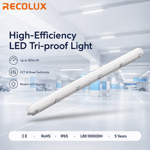 RECOLUX <span class=keywords><strong>Luminaire</strong></span> LED Tri-Proof Moderne avec Moteur LED Intégré et Câbles Sans Halogène en Option <span class=keywords><strong>pour</strong></span> Parking Automobile - Product Image 1