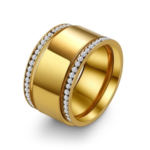 Anelli Impilabili <span class=keywords><strong>Oura</strong></span> per Donne, Anelli in Acciaio Inossidabile con Zirconia Cubica, Gioielli alla Moda per Banchetti, Matrimoni e Feste - Product Image 2