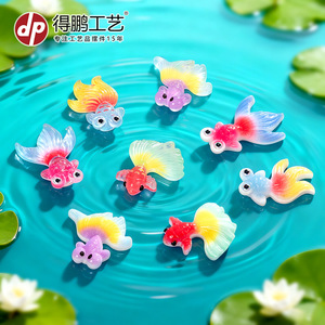 Ornement d'aquarium en résine Dp Poisson porte-bonheur coloré flottant Décoration pour animaux de compagnie Style moderne Étanche - Product Image 3