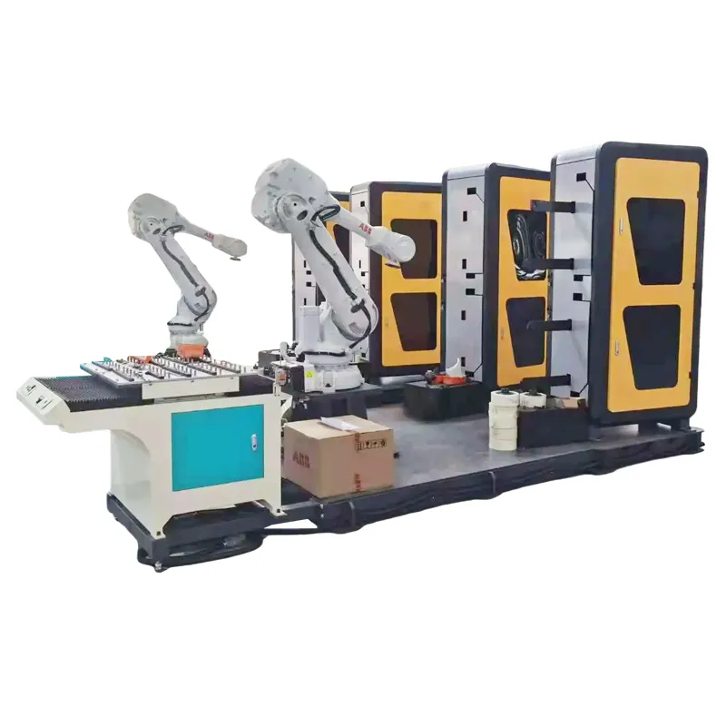 ABB Robot Arm Flexible Pick Up Parts Auto Sand Belt Buffing And Polishing Machine For Various Kinds Of Grinding Jobs In 3D Space