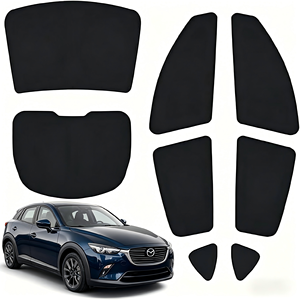 Kit Pellicola Oscurante Rimovibile Pretagliata per Finestrini <span class=keywords><strong>Auto</strong></span>, Riutilizzabile, a Attrazione Elettrostatica, Installazione Fai-da-te per Mazda CX-3 - Product Image 1